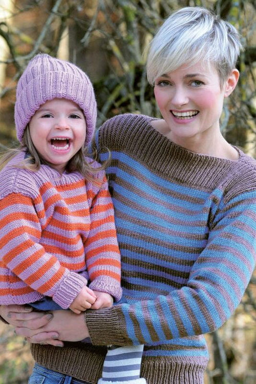 026 Striped Sweaters Pattern Pamphlet Pattern Rico