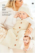 1036 Baby Sleeping Bag and Dribble Bib Pattern Pamphlet Pattern Rico