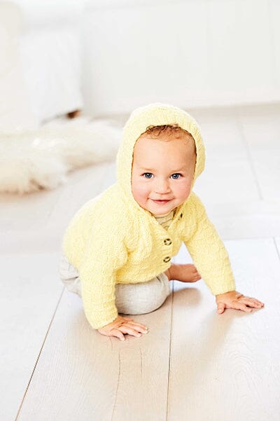 1037 Rico Baby Hooded Sweater and Cardigan Pattern Pamphlet Pattern Rico
