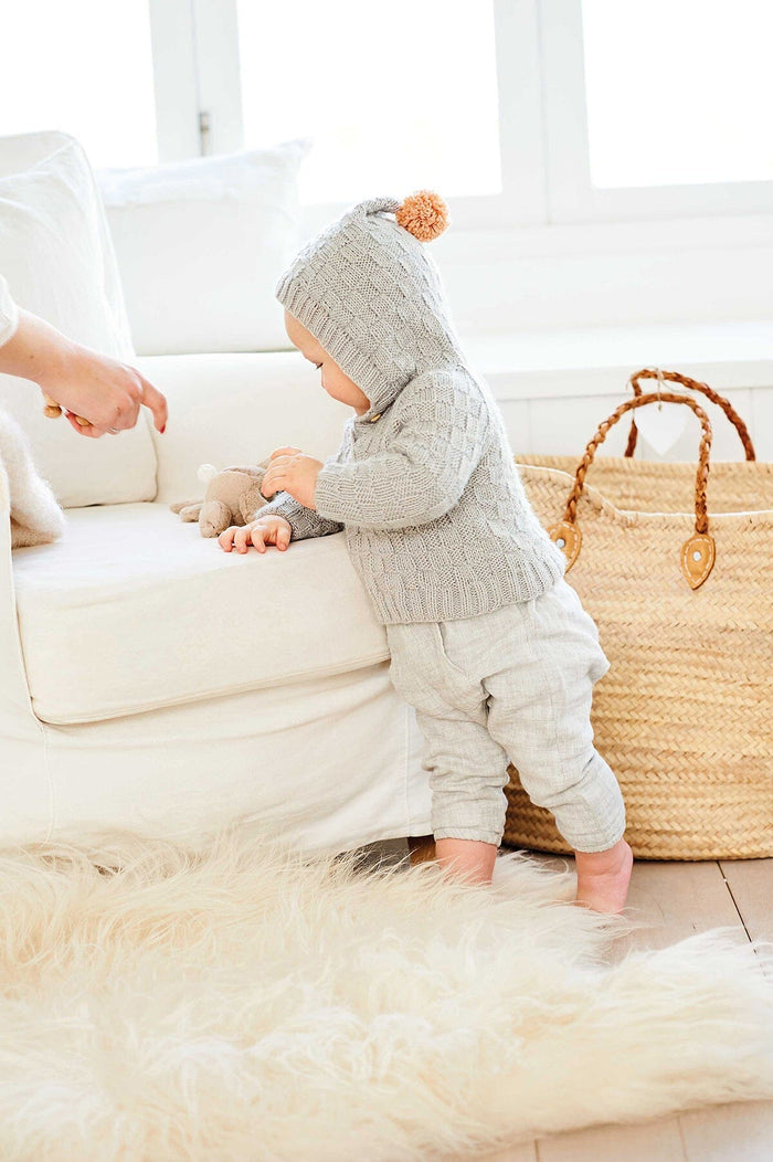 1037 Rico Baby Hooded Sweater and Cardigan Pattern Pamphlet Pattern Rico