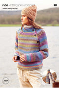 1051 Sweater Hat and Scarf Pattern Pamphlet Pattern Rico