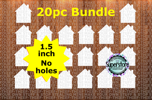 1.5 inch - House - (great for badge reels & hairbow centers)