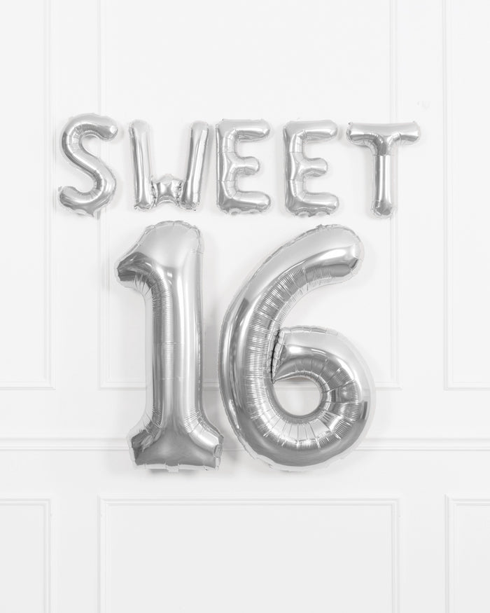 16in Foil Letters - Sweet 16