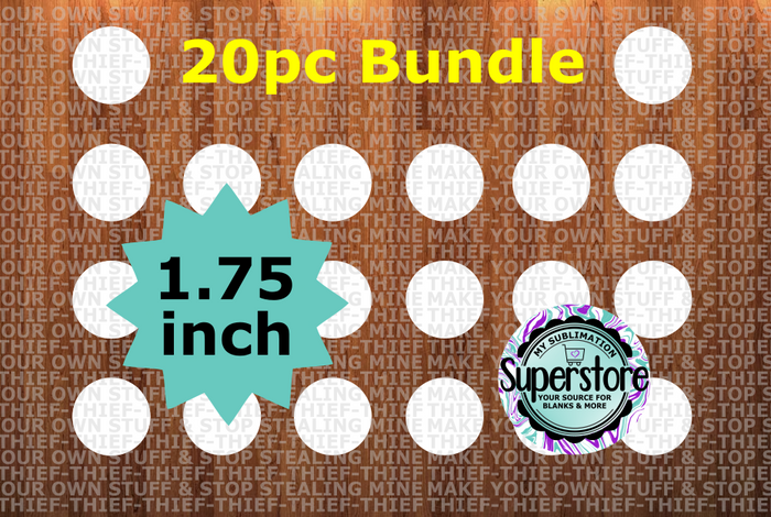 1.75 inch - Round - (great for badge reels & hairbow centers)