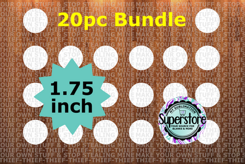 1.75 inch - Round - (great for badge reels & hairbow centers)