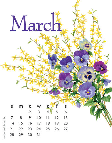 2027 Desktop Calendar - 5 x 7 - Flowers