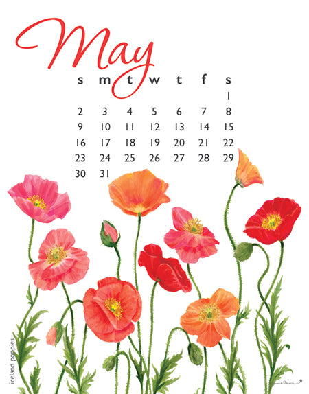 2027 Desktop Calendar - 5 x 7 - Flowers