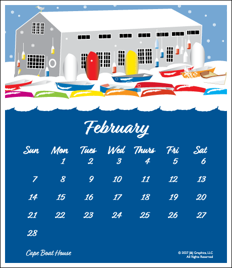 2027 Poster Calendar - 11 x 14 - Cape Cod