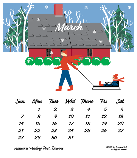 2027 Poster Calendar - 11 x 14 - Cape Cod