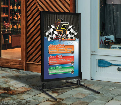$5 Car Wash Menu Sign Insert - 28"w x 44"h - UnitedSign