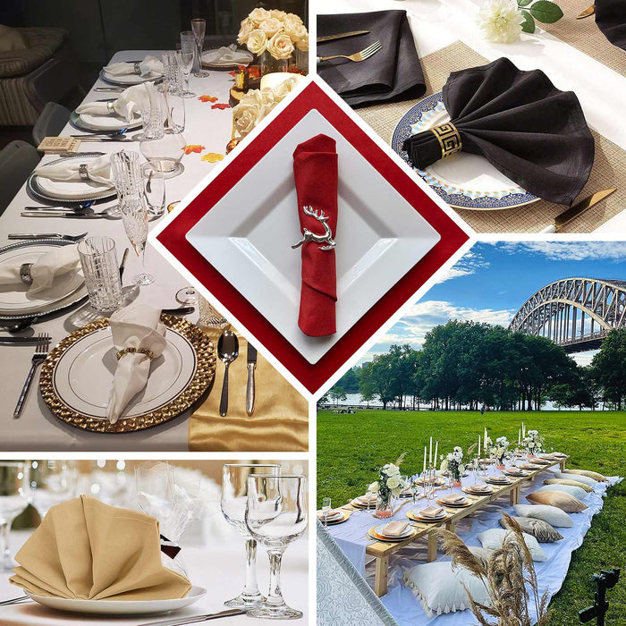 Elegant table setting ideas with decorative napkin arrangements.