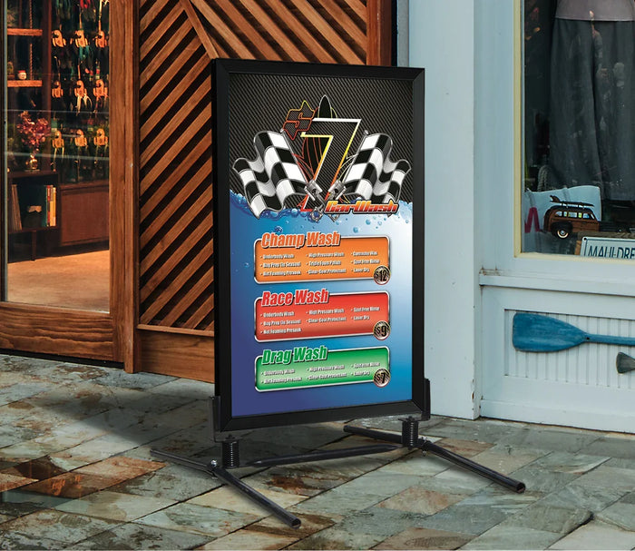 $7 Car Wash Menu Sign Insert - 28"w x 44"h - UnitedSign