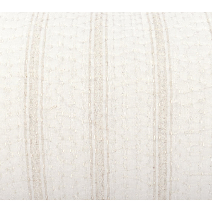 Abram Eggshell Cotton Linen Quilt Set - Chapin Furniture