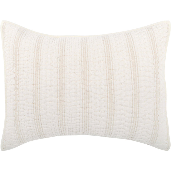 Abram Eggshell Cotton Linen Quilt Set - Chapin Furniture