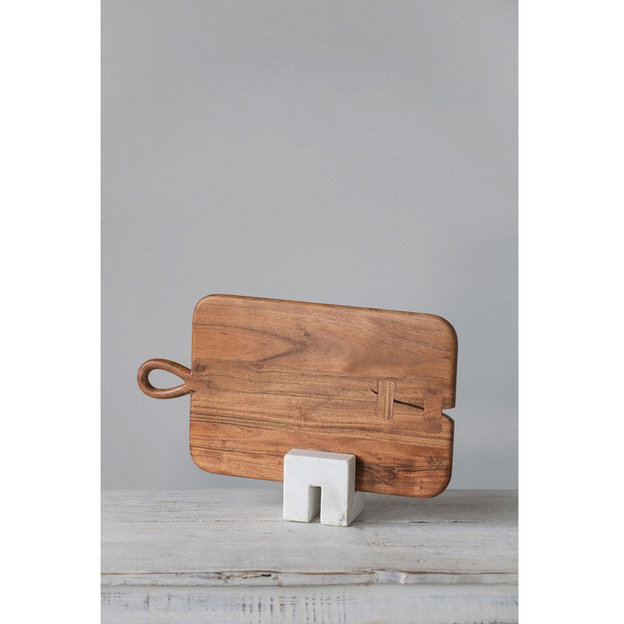 Acacia Wood Cheese/Cutting Board with Handle - Chapin Furniture