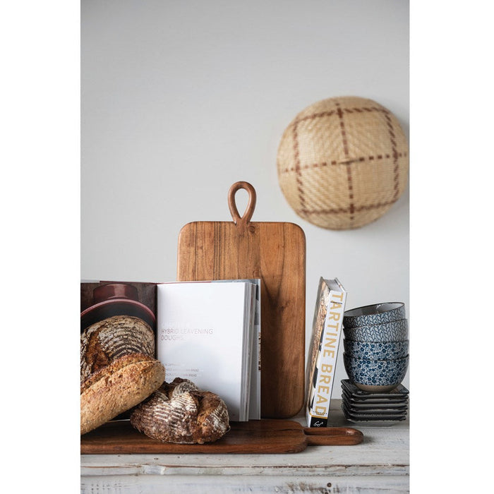Acacia Wood Cheese/Cutting Board with Handle - Chapin Furniture