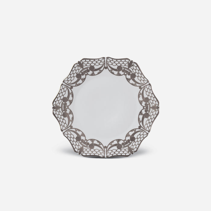 L'Objet Alencon Platinum Dessert Plate -BONADEA