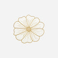 Anemone Placemat White & Gold