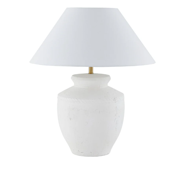 Atlas White Table Lamp