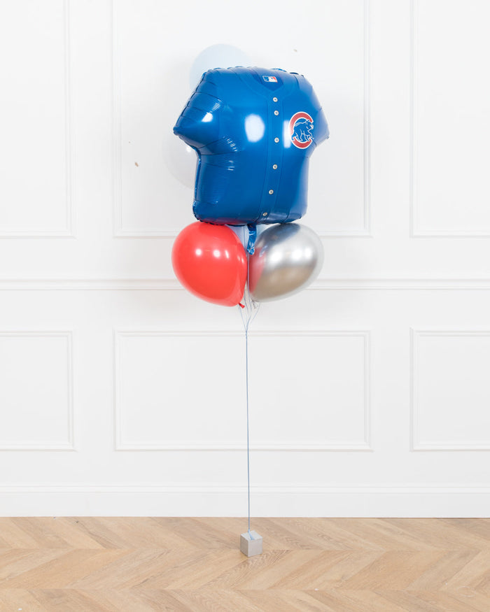 Baseball - Cubs Jersey Foil and 11in Balloons - bouquet of 7