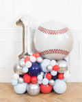 Baseball - Number Balloon Pedestal - 4ft