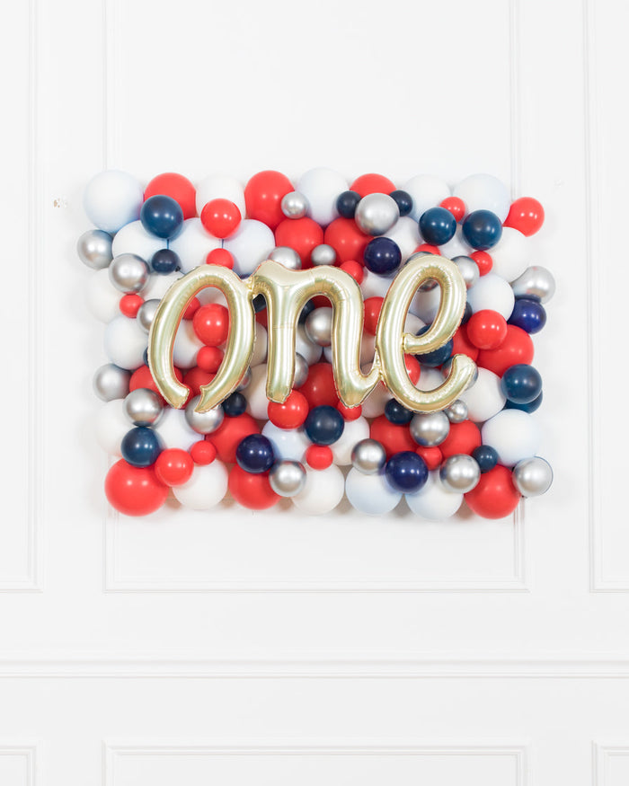 Baseball - ONE Script Balloon Backdrop Board - 30inx40in