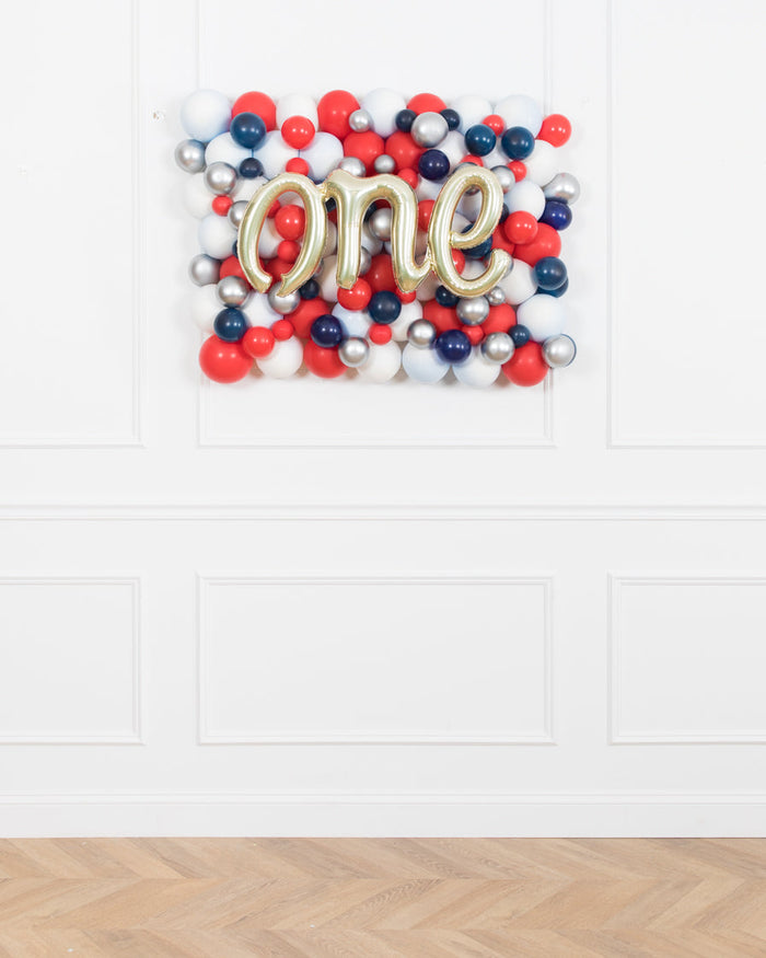 Baseball - ONE Script Balloon Backdrop Board - 30inx40in