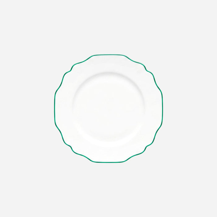 Belvedere Emerald Green Rim Dessert Plate