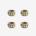 Berry Set of 4 Napkin Rings Aqua bonadea