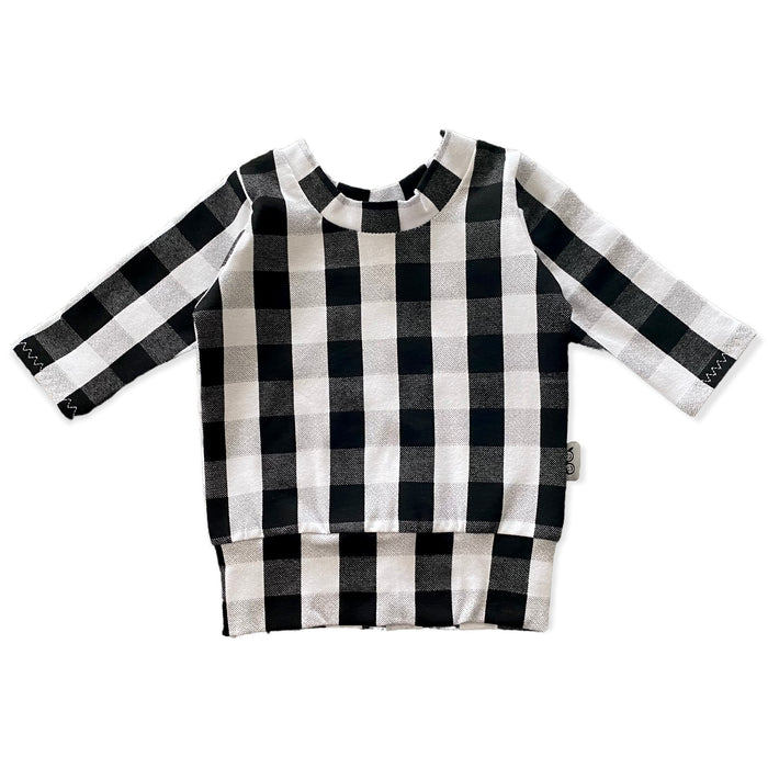Black and White Plaid Dudis Pullover