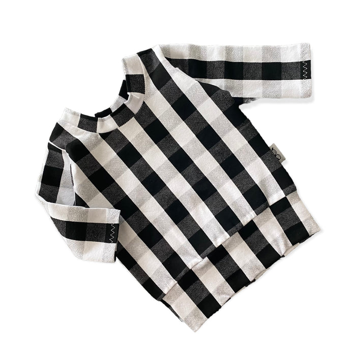Black and White Plaid Dudis Pullover