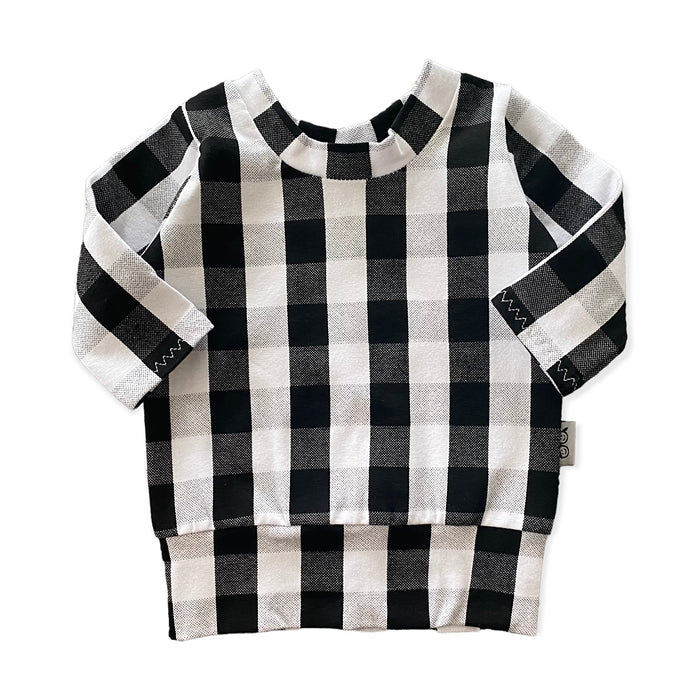 Black and White Plaid Dudis Pullover