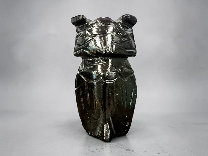 Black Calcite owl carving polished crystal figure for grounding protection and spiritual insight Raven’s Cauldron, 6 N Sandusky St, Delaware, OH 43015