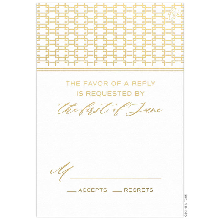 Bleeker Trellis Reply Card