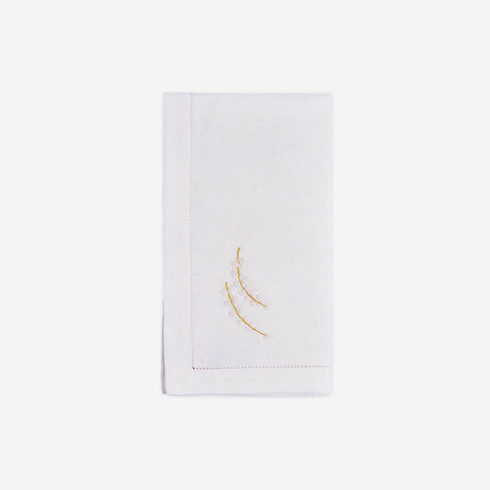 Bonadea Blossoms Hand-embroidered Dinner Napkins