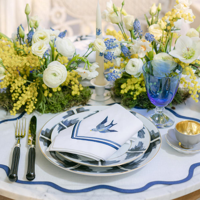 Blue Bird Napkin Bonadea Peter Reed