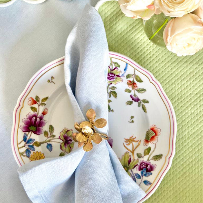 sateen blue napkin bonadea