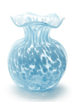 Two's Company Blue Ruffle Vase