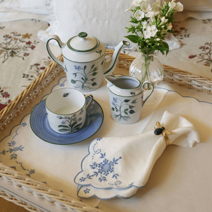 Blue Thistle Scalloped Placemat