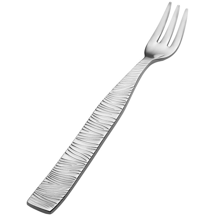 Bon Chef S2908 Safari 5 5/8" 18/10 Stainless Steel Oyster / Cocktail Fork - 12/Pack