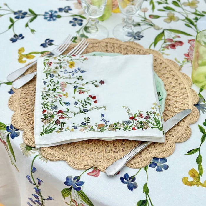 Botanical Wildflower Linen Napkin