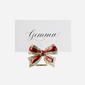 Bow Place Card Holder Ruby - Set of 4
