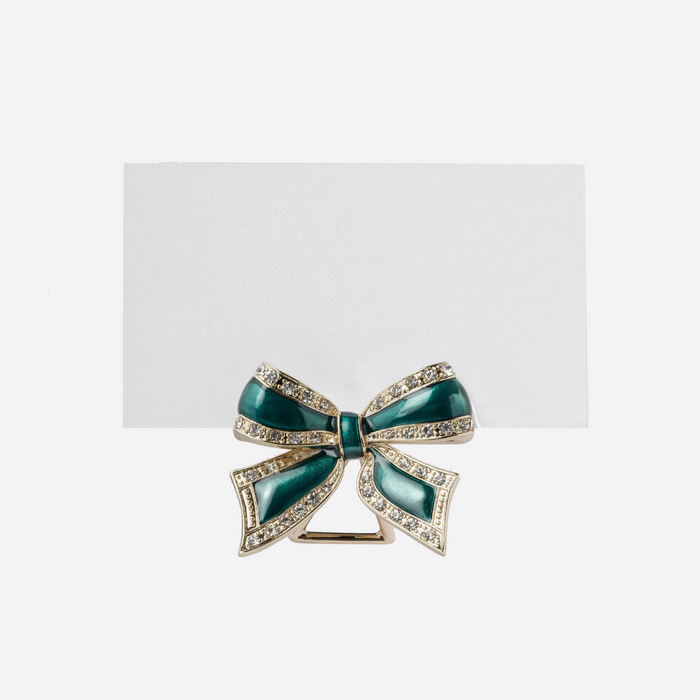 Bow Place Card Holder Ruby - Set of 4