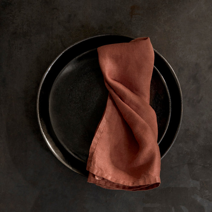 Brick Linen Sateen Napkins - Set of 4