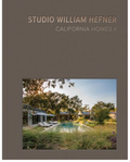 Framed landscape wall art print with outdoor homes, pool, trees, and garden