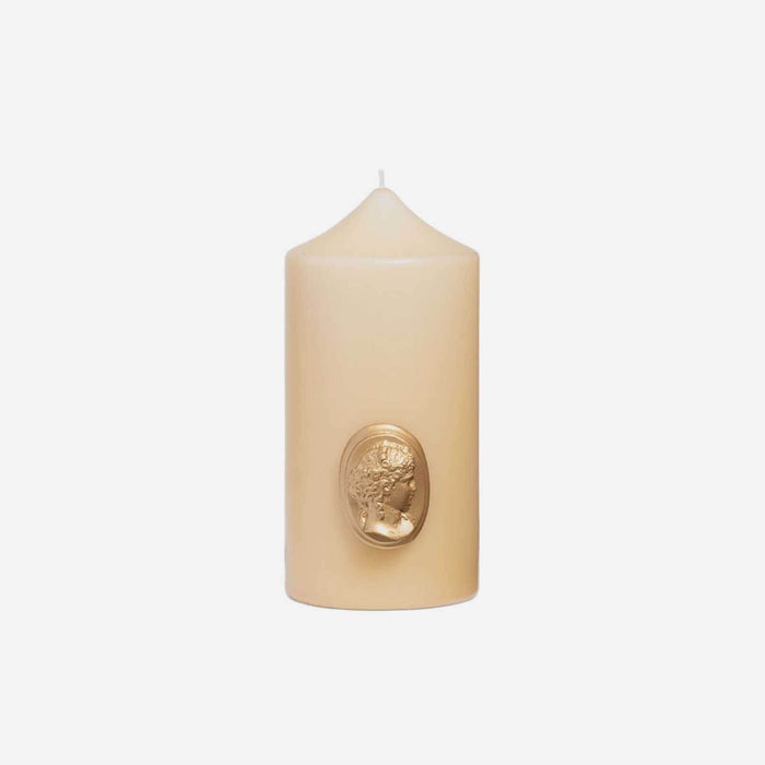 Cameo Pillar Candle Stone