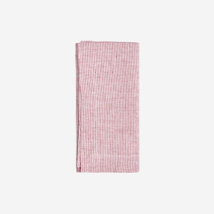 Candy Raspberry Striped Dinner Napkin