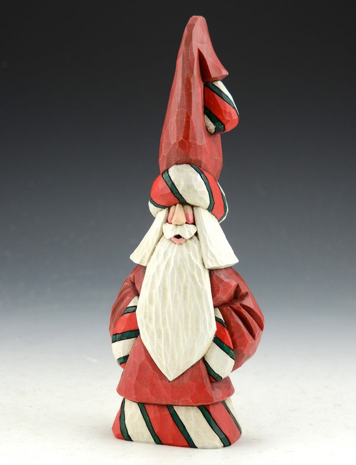 Candy Striped Tall Hat Santa by Dave Francis