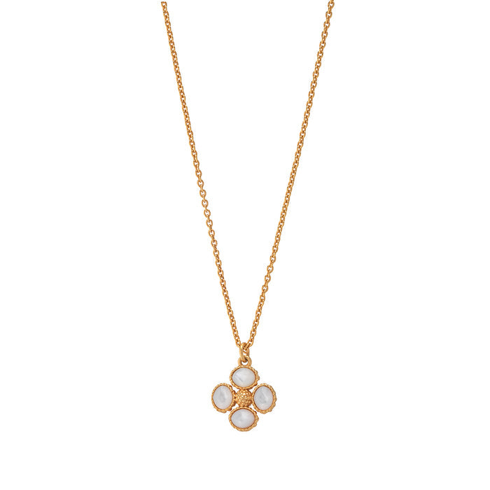 Capucine de Wulf - Necklace - Clover Double Sided Charm  16" - Mother of Pearl - Findlay Rowe Designs