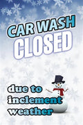 Car Wash Closed Sign Insert- 24"w x 36"h - UnitedSign